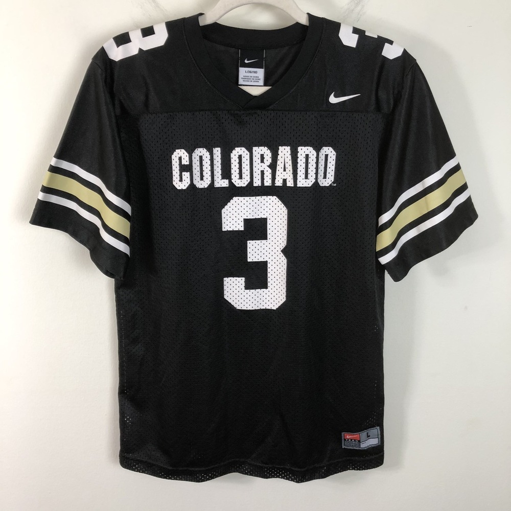 Nike Colorado Buffaloes Football Jersey #3 Youth Sz L (16/18) Black Tan NCAA